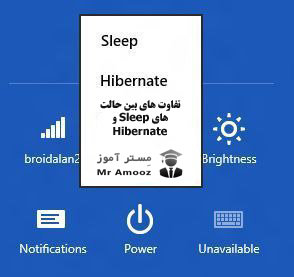 تفاوت های بین حالت های Sleep و Hibernate