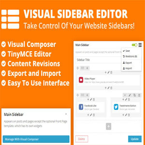 ویژوال کامپوزر در سایدبار با افزونه وردپرس Visual Sidebar Editor