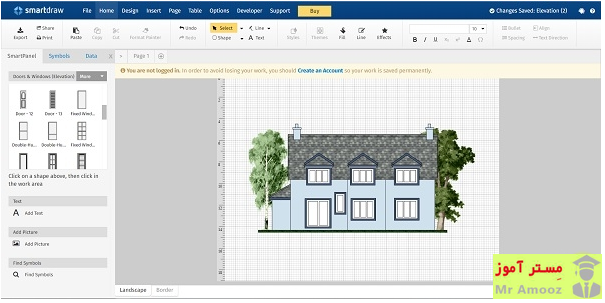 طراحی آنلاین با کمک سایت SmartDraw 2