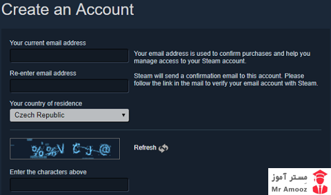 ساخت اکانت استیم 1