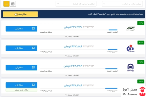 قیمت بیمه ها11